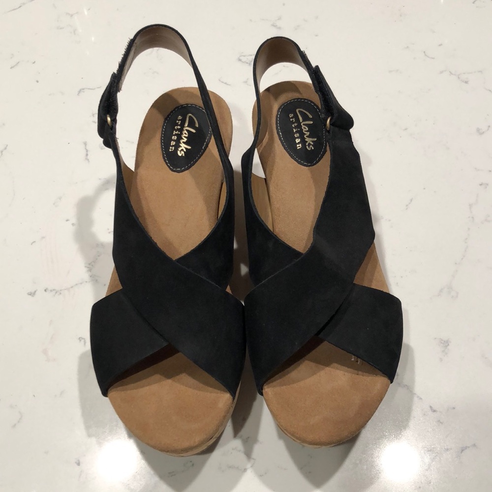 Clarks platform sandal, Size 9